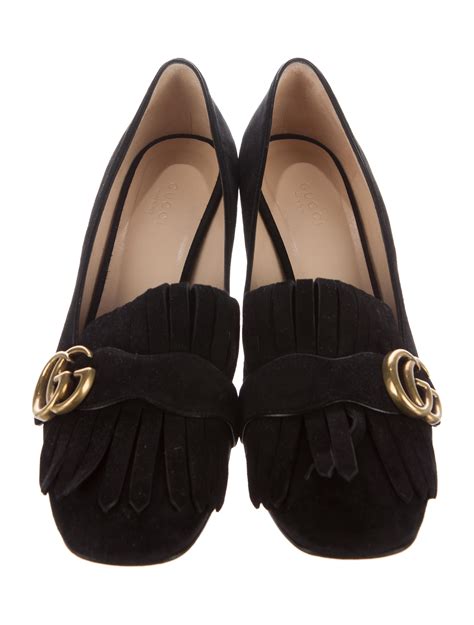 gucci marmont wear|Gucci Marmont black suede shoes.